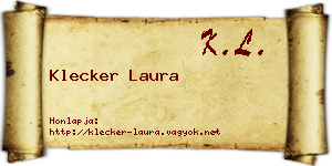 Klecker Laura névjegykártya